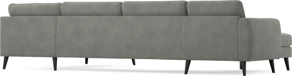 Bridge - 3-sits soffa med schäslong vänster och divan höger - Grå