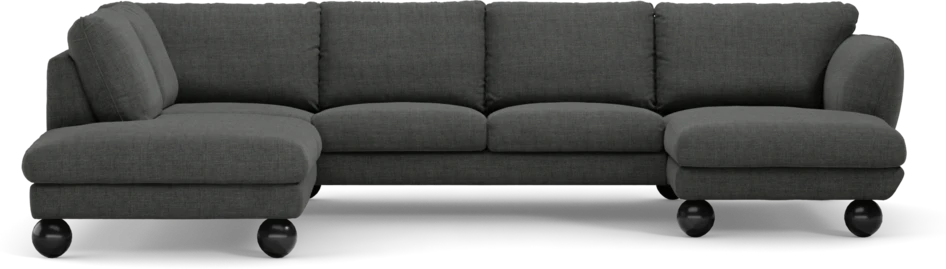 Madison - 2-sits soffa med divan vänster och schäslong höger - Grå