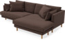 Harper - 4-sits med schäslong XL höger - Brun
