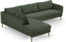County - 2,5-sits soffa med divan vänster - Grön