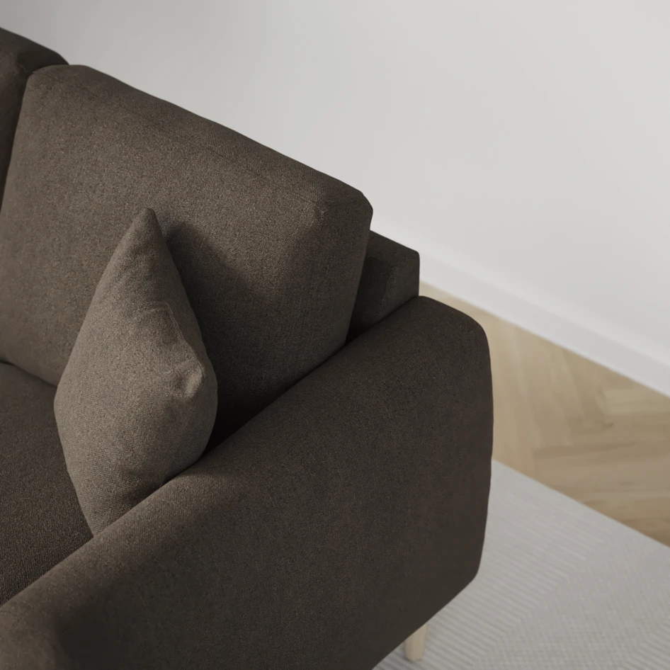 Eden - 3-sits soffa - Brun