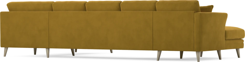 Eden - 3-sits soffa med schäslong vänster och divan höger - Gul