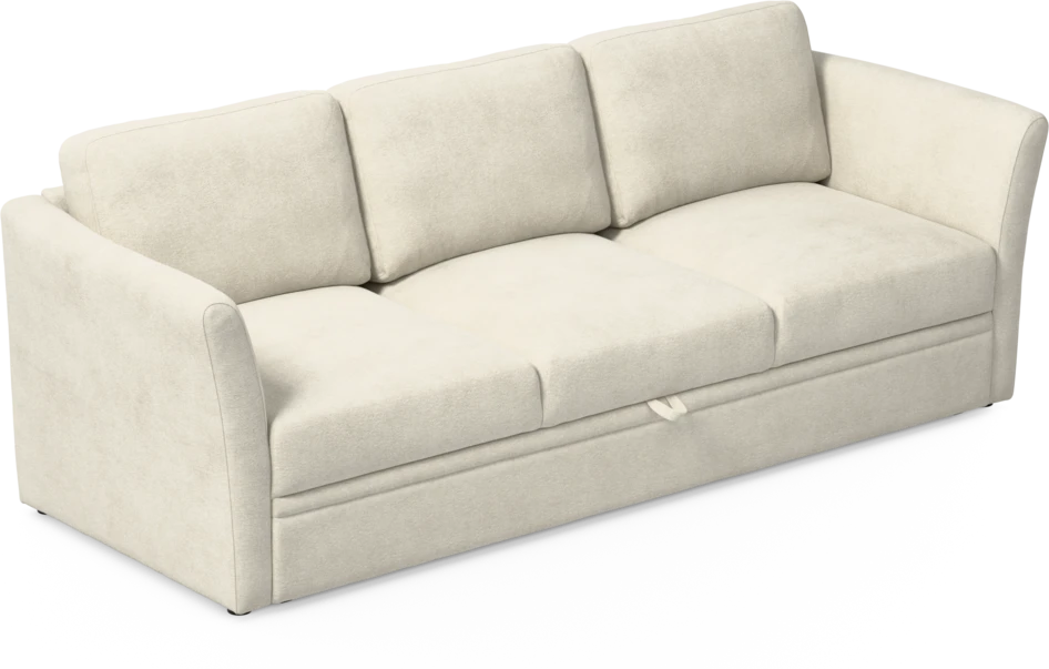 Öland - Bäddsoffa 3-sits, längsbäddad - Vit