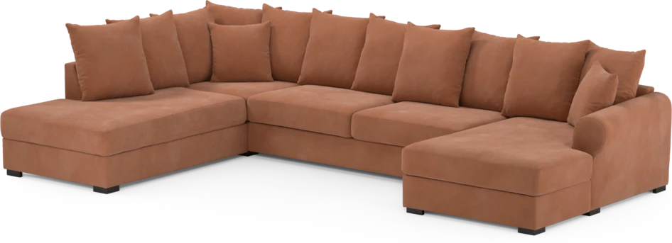 Town - 3-sits soffa med divan vänster och schäslong höger - Orange