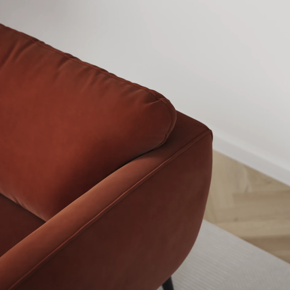 Madison Lux - Hörnsoffa 2+3-sits, hörn 2 - Röd