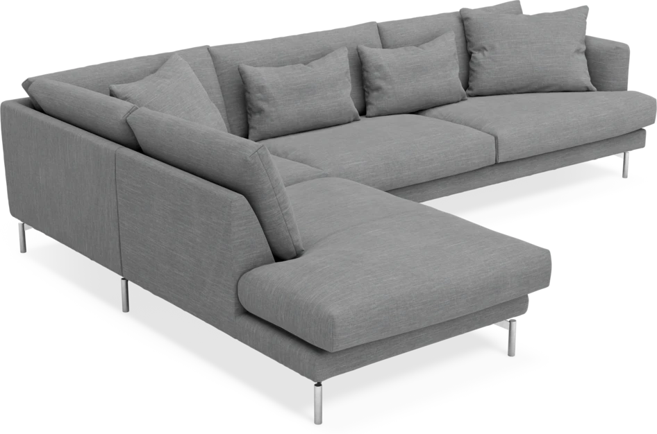 Harper - 3-sits soffa med divan vänster - Grå
