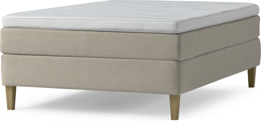 Delux Sense - Kontinentalsäng, enkelsäng 140 cm med bäddmadrass och sängben