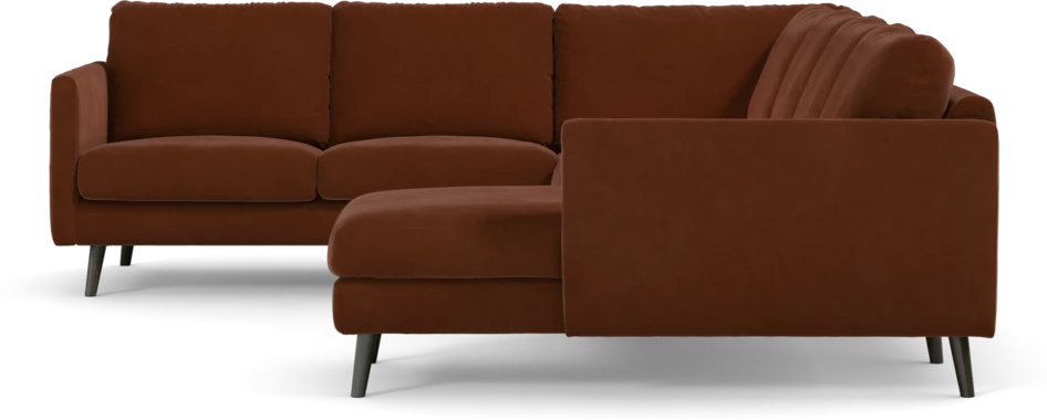 Madison Lux - Hörnsoffa med schäslong höger - Orange