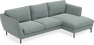 Madison Lux - 2-sits soffa med schäslong höger - Turkos