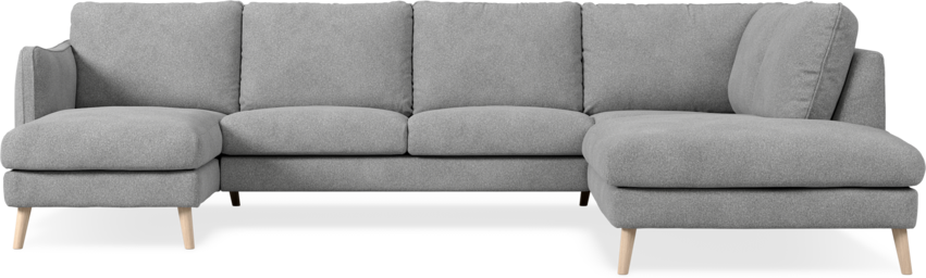 Madison Lux - 2-sits soffa med schäslong vänster och divan höger - Vit