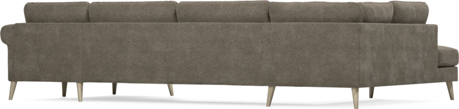 Bridge - 3-sits soffa med divan vänster och schäslong höger - Brun