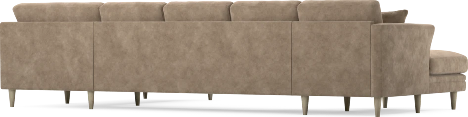 Eden - 3-sits soffa med schäslong vänster och divan höger - Beige