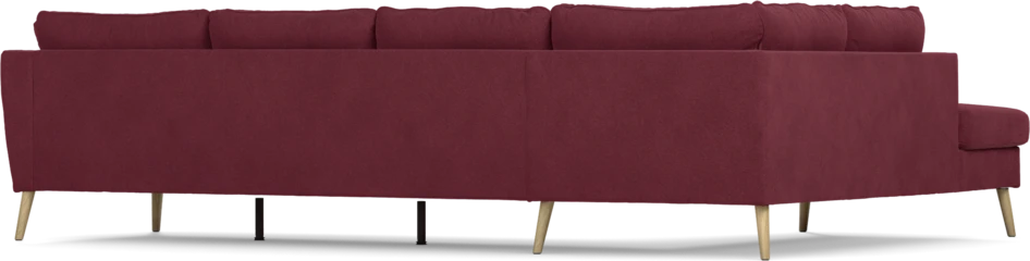 County - 3-sits soffa med divan vänster - Röd
