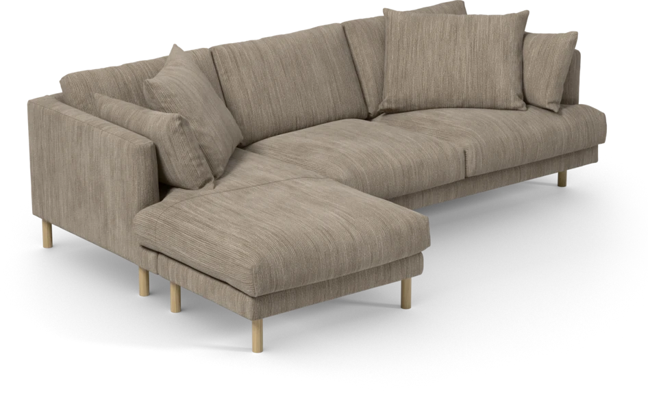 Harper - 4-sits med schäslong vänster - Beige