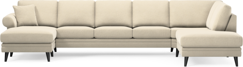 Eden - 3-sits soffa med schäslong vänster och divan höger - Beige