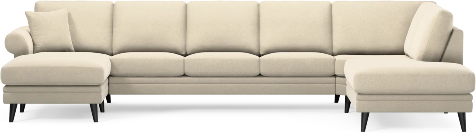 Eden - 3-sits soffa med schäslong vänster och divan höger - Beige