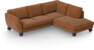Madison - 2-sits soffa med divan höger - Orange