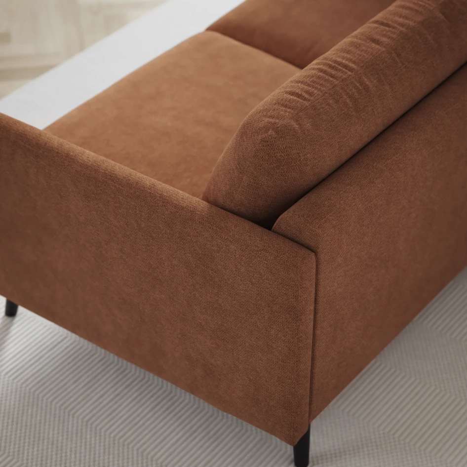 Madison Lux - Hörnsoffa med schäslong höger - Orange
