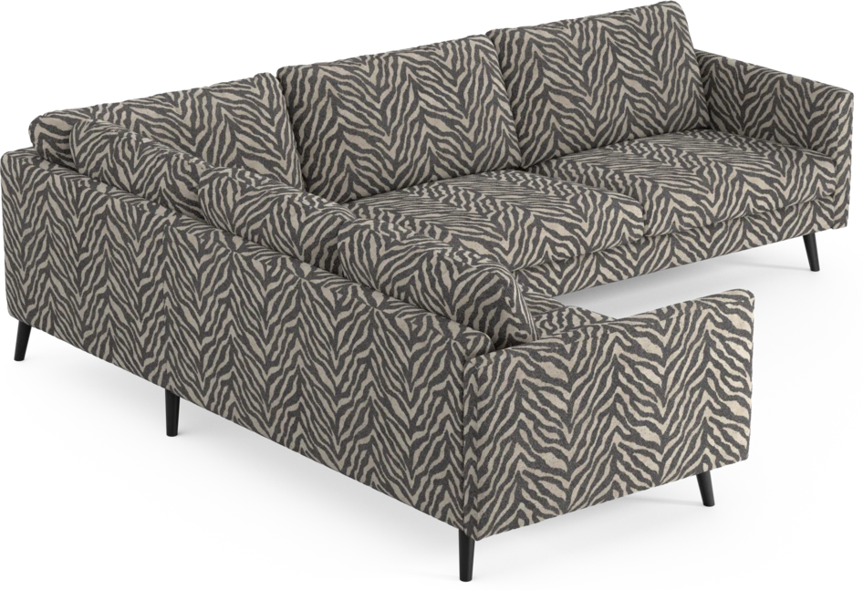 Madison Lux - Hörnsoffa 2+3-sits, hörn 1 - Svart
