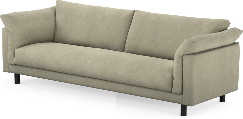 Cherrie - 4-sits soffa, hel dyna, fast klädsel - Beige
