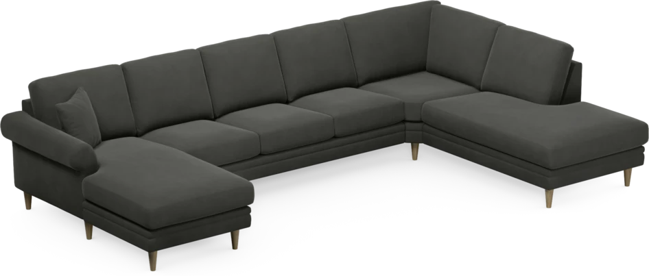Eden - 3-sits soffa med schäslong vänster och divan höger - Grå