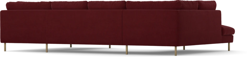 Madison Lux - 2-sits soffa med divan vänster och höger - Röd