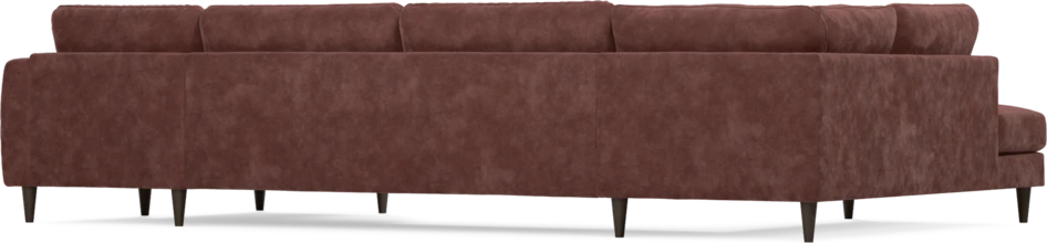 Bridge - 3-sits soffa med divan vänster och schäslong höger - Röd