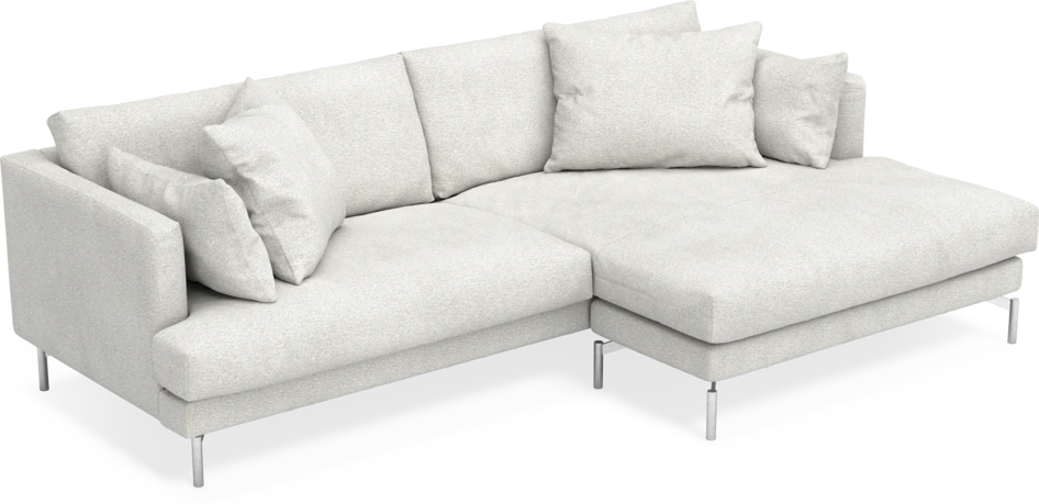 Harper - 4-sits med schäslong XL höger - Vit