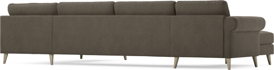 Bridge - 3-sits soffa med schäslong vänster och divan höger - Brun