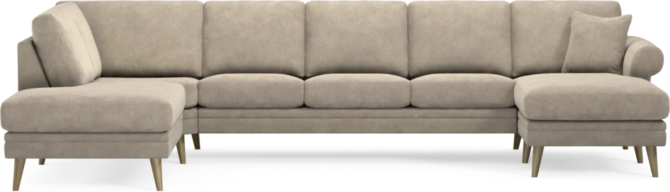 Eden - 3-sits soffa med divan vänster och schäslong höger - Beige
