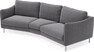Madison - 3-sits soffa svängd, 90 cm - Grå