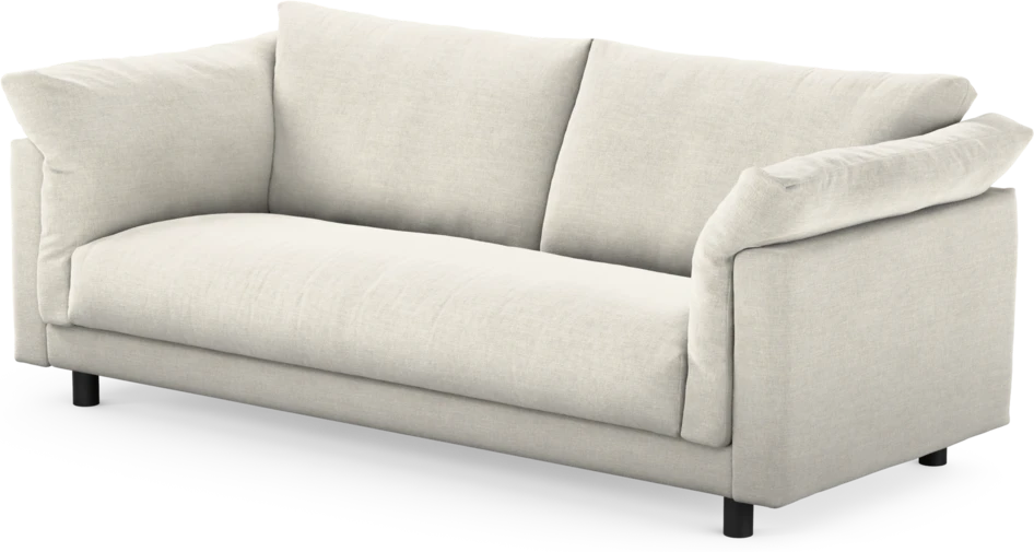 Cherrie - 2,5-sits soffa, hel dyna, fast klädsel - Vit