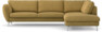 Madison Lux - 3-sits soffa med divan höger - Gul