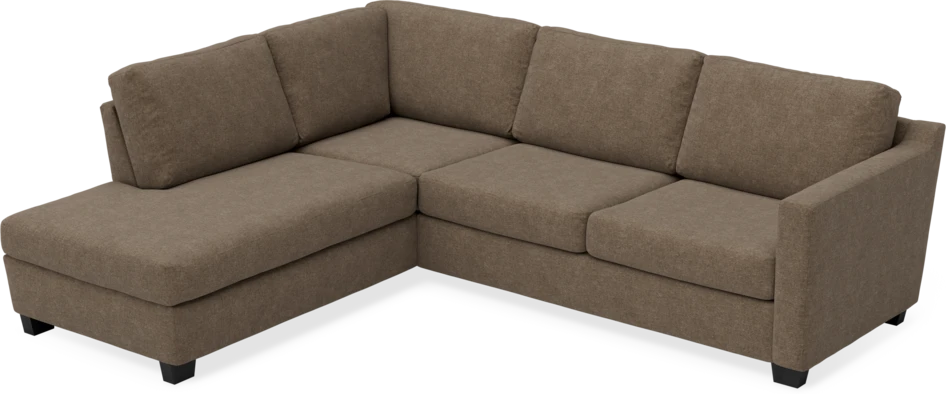 Friday - 2,5-sits soffa med divan vänster - Brun