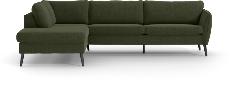 County - 2,5-sits soffa med divan vänster - Grön