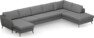 County - 4-sits soffa med schäslong vänster och divan höger - Grå