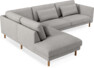 Willow - 3-sits soffa med divan vänster, fast klädsel - Vit