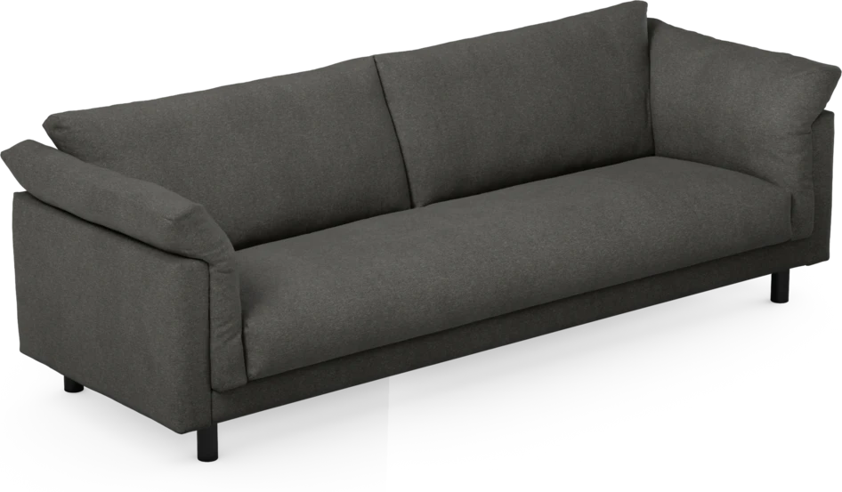 Cherrie - 4-sits soffa, hel dyna, fast klädsel - Grå
