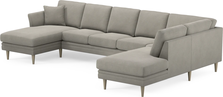 Eden - 3-sits soffa med schäslong vänster och divan höger - Grå