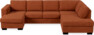 Nevada - 3-sits soffa med schäslong vänster och divan höger - Röd