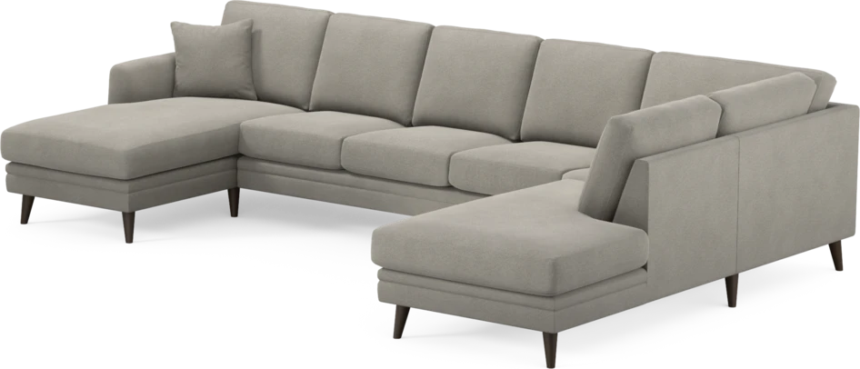 Eden - 3-sits soffa med schäslong vänster och divan höger - Grå