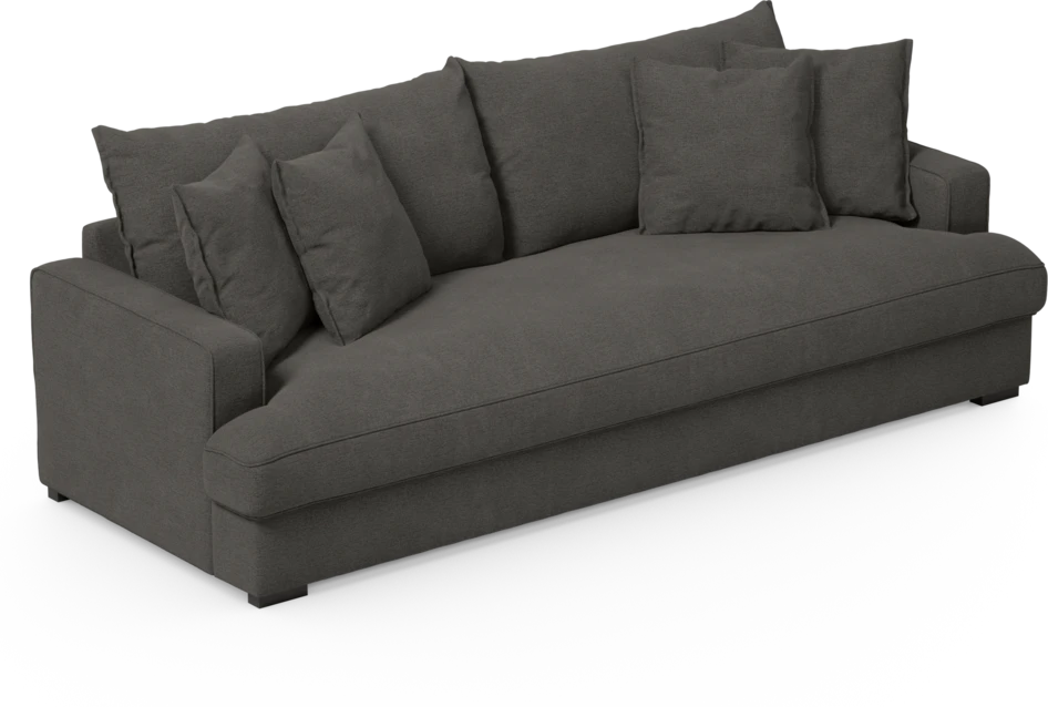 Mila - 4-sits soffa, hel dyna - Brun