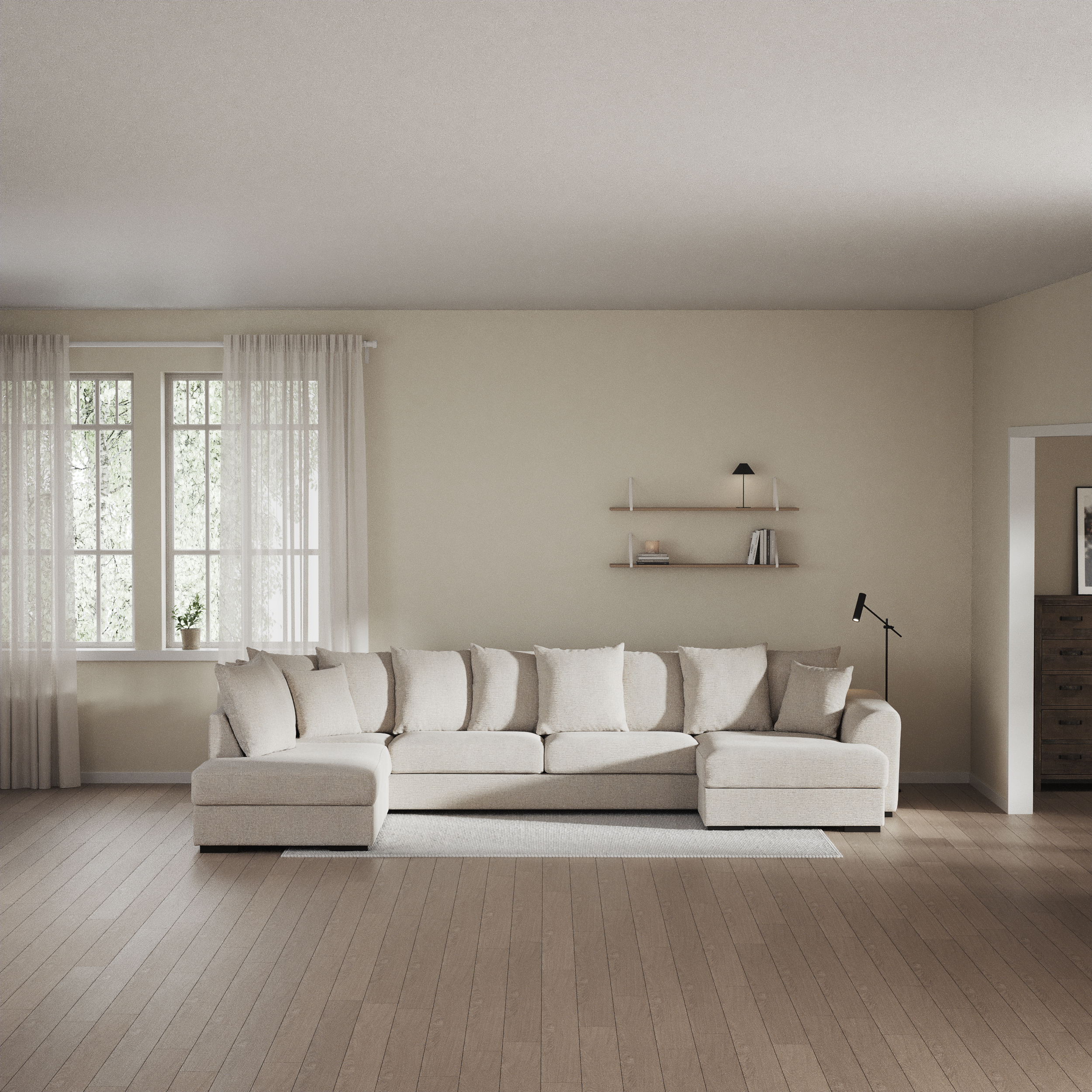 Town, 3-sits soffa med divan vänster och schäslong höger