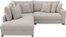 Rossi - 2-sits soffa med divan vänster - Beige