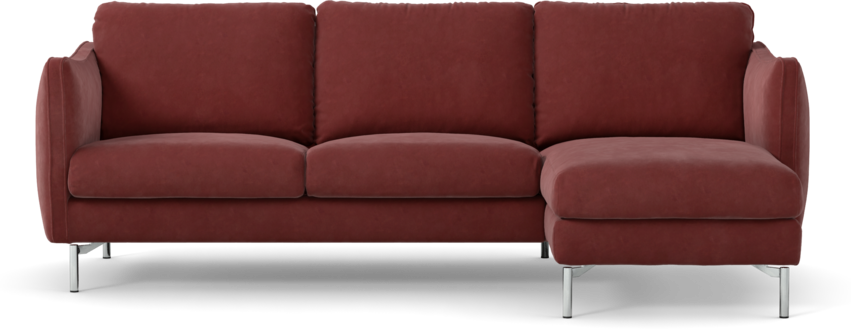 Madison - 2-sits soffa med schäslong höger - Rosa