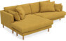 Harper - 4-sits med schäslong XL vänster - Gul