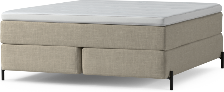 Delux Dream - Kontinentalsäng, dubbelsäng med bäddmadrass och sängben - Beige