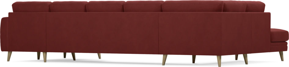 Eden - 3-sits soffa med divan vänster och schäslong höger - Röd