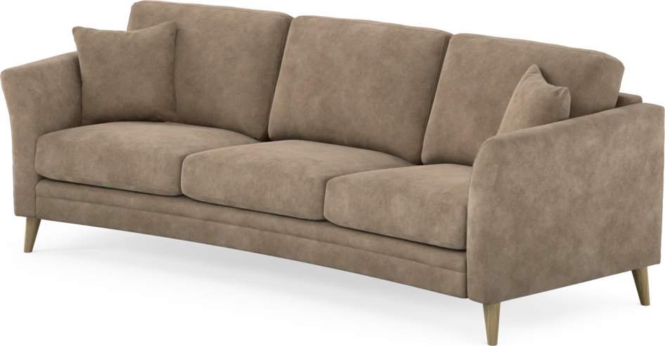Eden - 3-sits soffa svängd - Beige