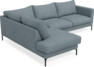 Impression Delux - 3-sits soffa med divan vänster - Blå